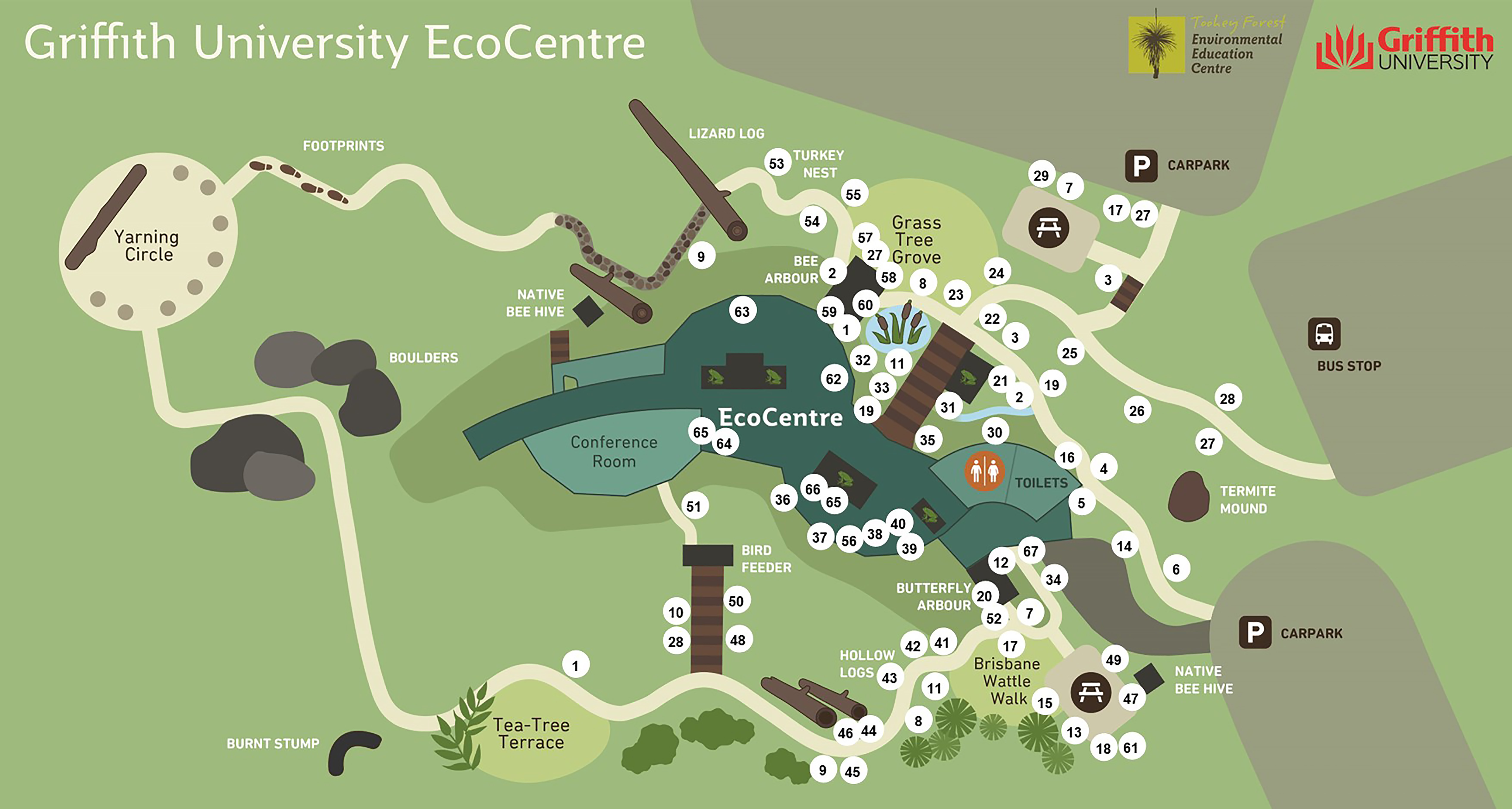 EcoCentre map